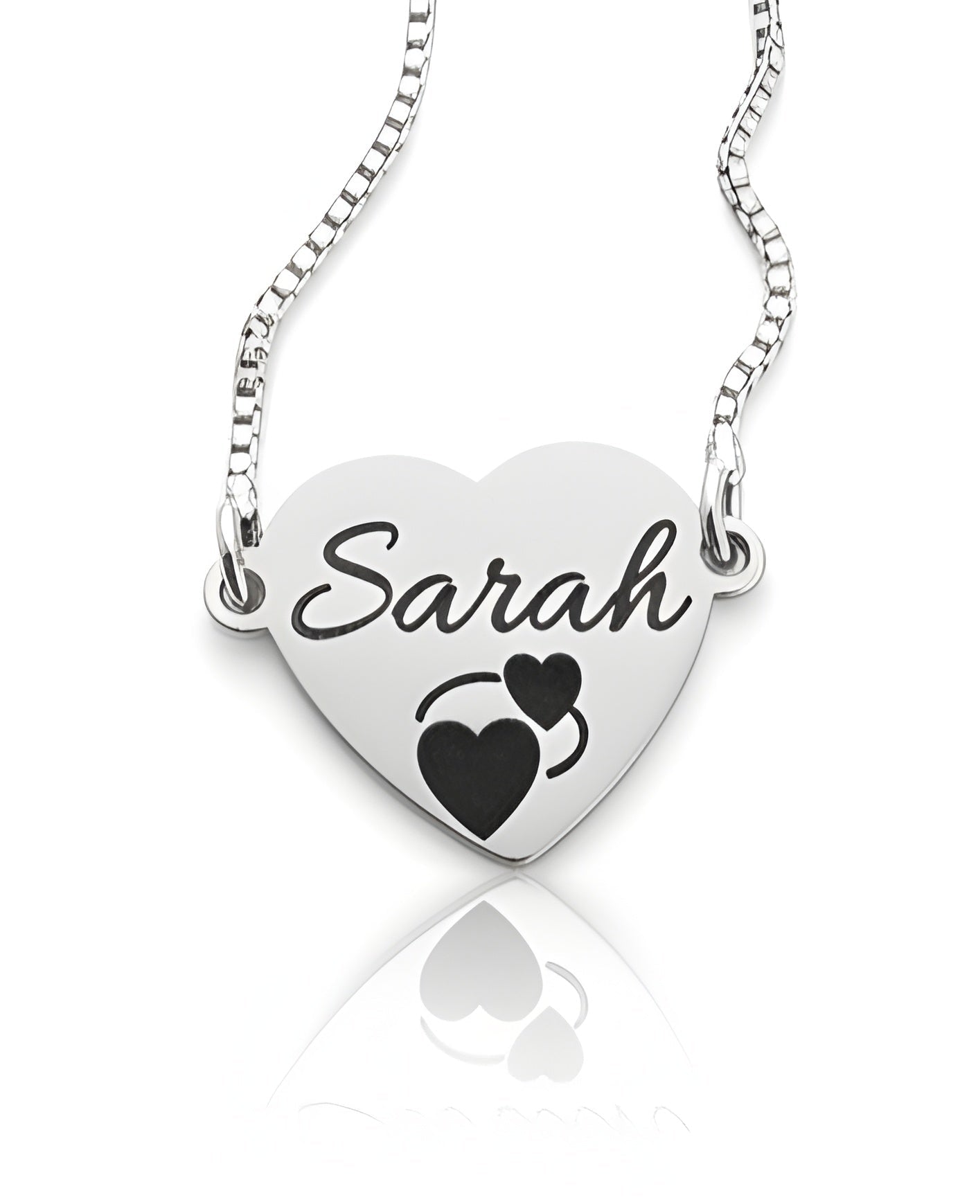 Adjustable Bracelet with Heart Charm & Cubic Zirconia - EG LASER ENGRAVING