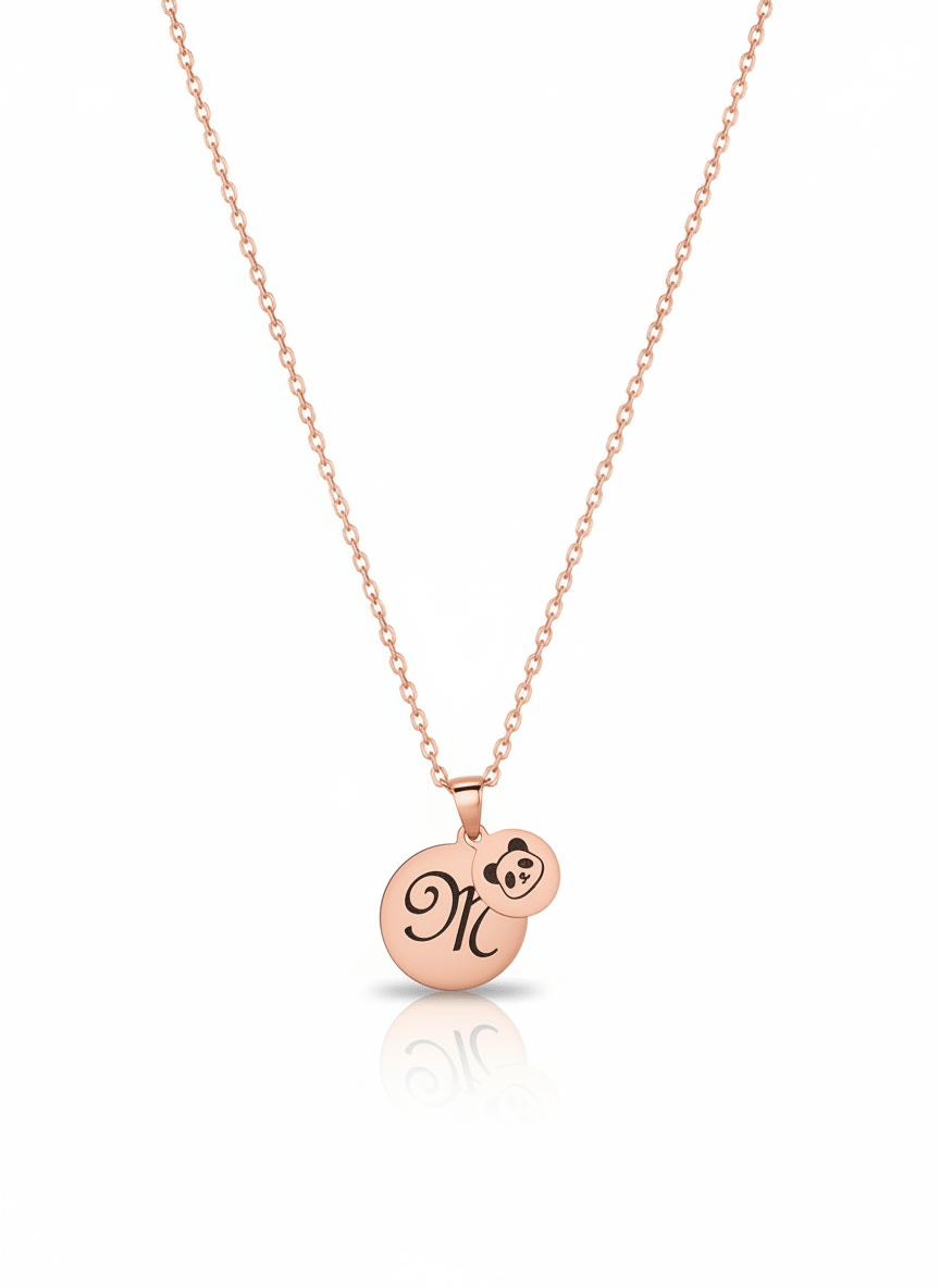 Double Pendant Necklace – Personalized & Stylish - EG LASER ENGRAVING