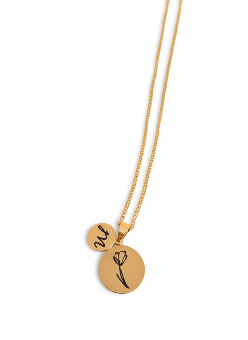 Double Pendant Necklace – Personalized & Stylish - EG LASER ENGRAVING