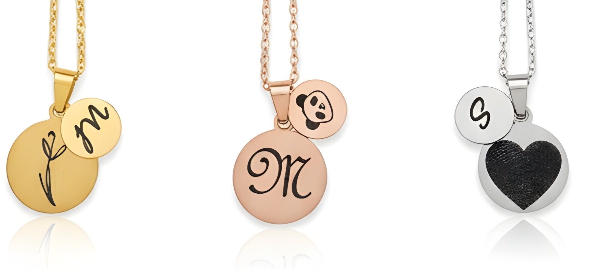 Double Pendant Necklace – Personalized & Stylish - EG LASER ENGRAVING