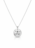 Fingers Intertwined Necklace – Personalized Round Pendant - EG LASER ENGRAVING