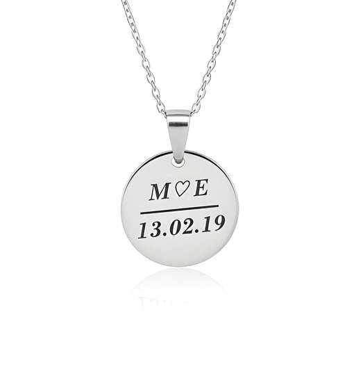 Forever Yours – Personalized Name & Date Necklace - EG LASER ENGRAVING