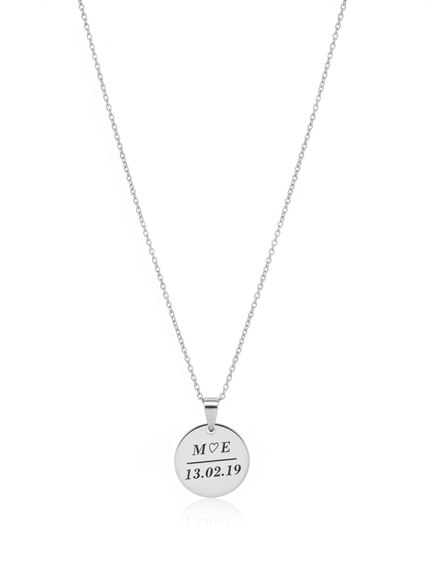Forever Yours – Personalized Name & Date Necklace - EG LASER ENGRAVING