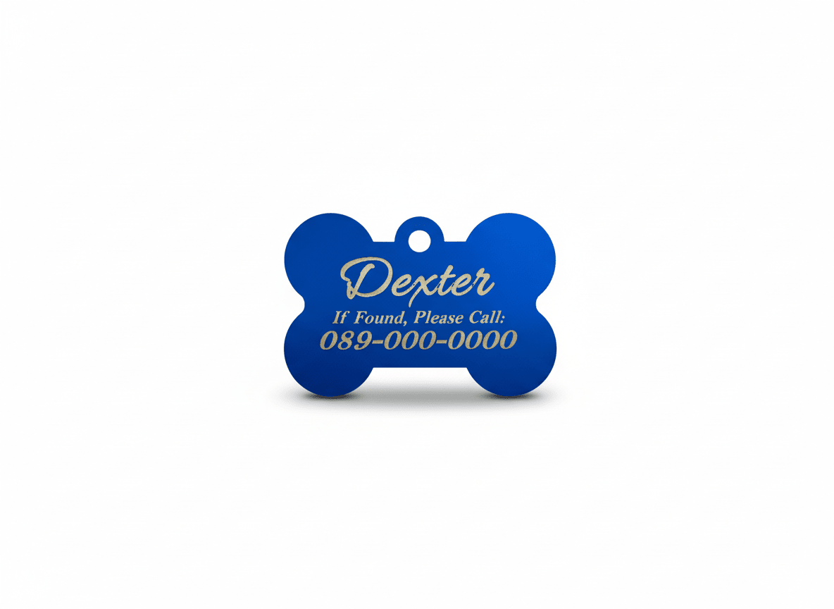 Personalized Dog Tag – Engraved Anodized Aluminum Pet ID Tag - EG LASER ENGRAVING
