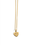 Personalized Gold Heart Necklace – Name, Initials & Date - EG LASER ENGRAVING