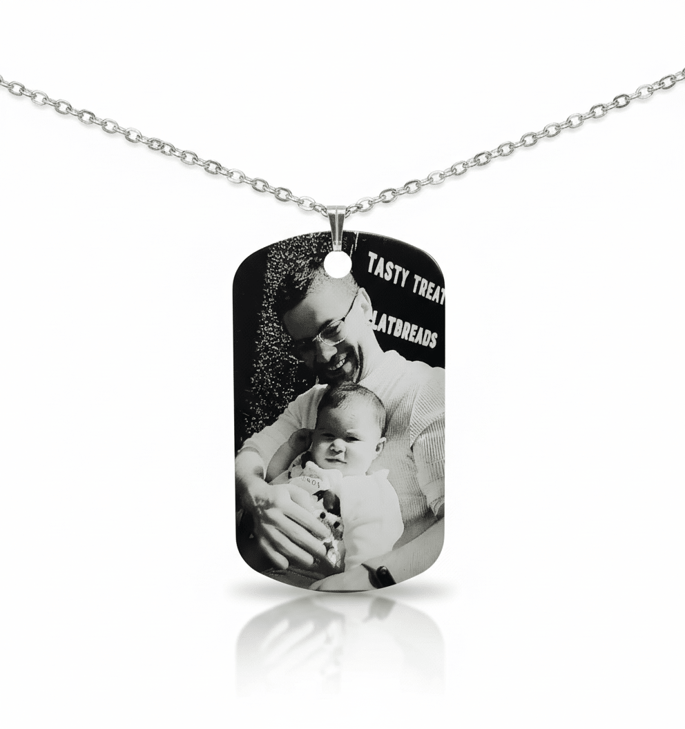Personalized Photo Tag Necklace - EG LASER ENGRAVING